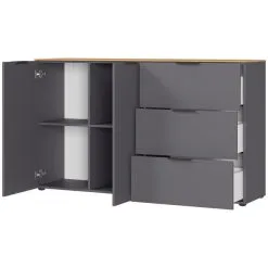 Germania Kaappi California 1475, Tummanharmaa/ruskea -Olohuoneen kalusteet myymälä kaappi california 1475 tummanharmaaruskea 0bc31 netistai reference