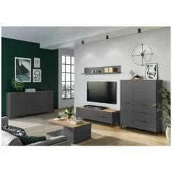 Germania Kaappi California 1475, Tummanharmaa/ruskea -Olohuoneen kalusteet myymälä kaappi california 1475 tummanharmaaruskea 84d4d osta reference