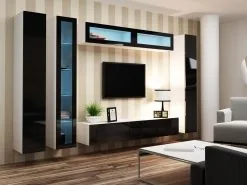 Kaappi Cama Meble Vigo 180, Valkoinen/musta -Olohuoneen kalusteet myymälä kaappi cama meble vigo 180 valkoinenmusta d750b osta reference