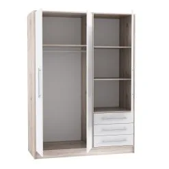 Forte Kaappi Jupiter JPTS84, Valkoinen / Tammi 8 Forte Kaappi Jupiter JPTS84, Valkoinen / Tammi -Olohuoneen kalusteet myymälä kaappi jupiter jpts84 valkoinen tammi 51a5a netistai reference