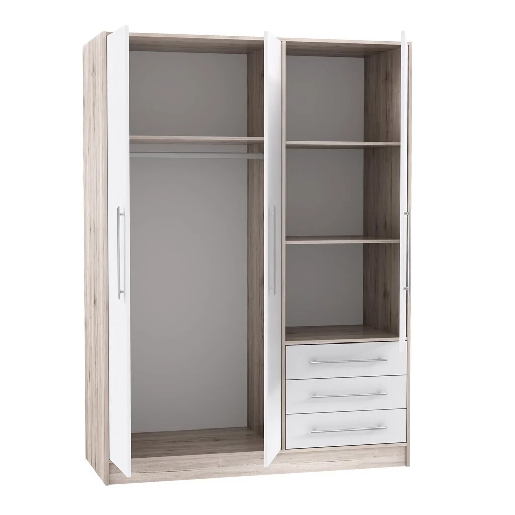 Forte Kaappi Jupiter JPTS84, Valkoinen / Tammi 3 Forte Kaappi Jupiter JPTS84, Valkoinen / Tammi - Image 3