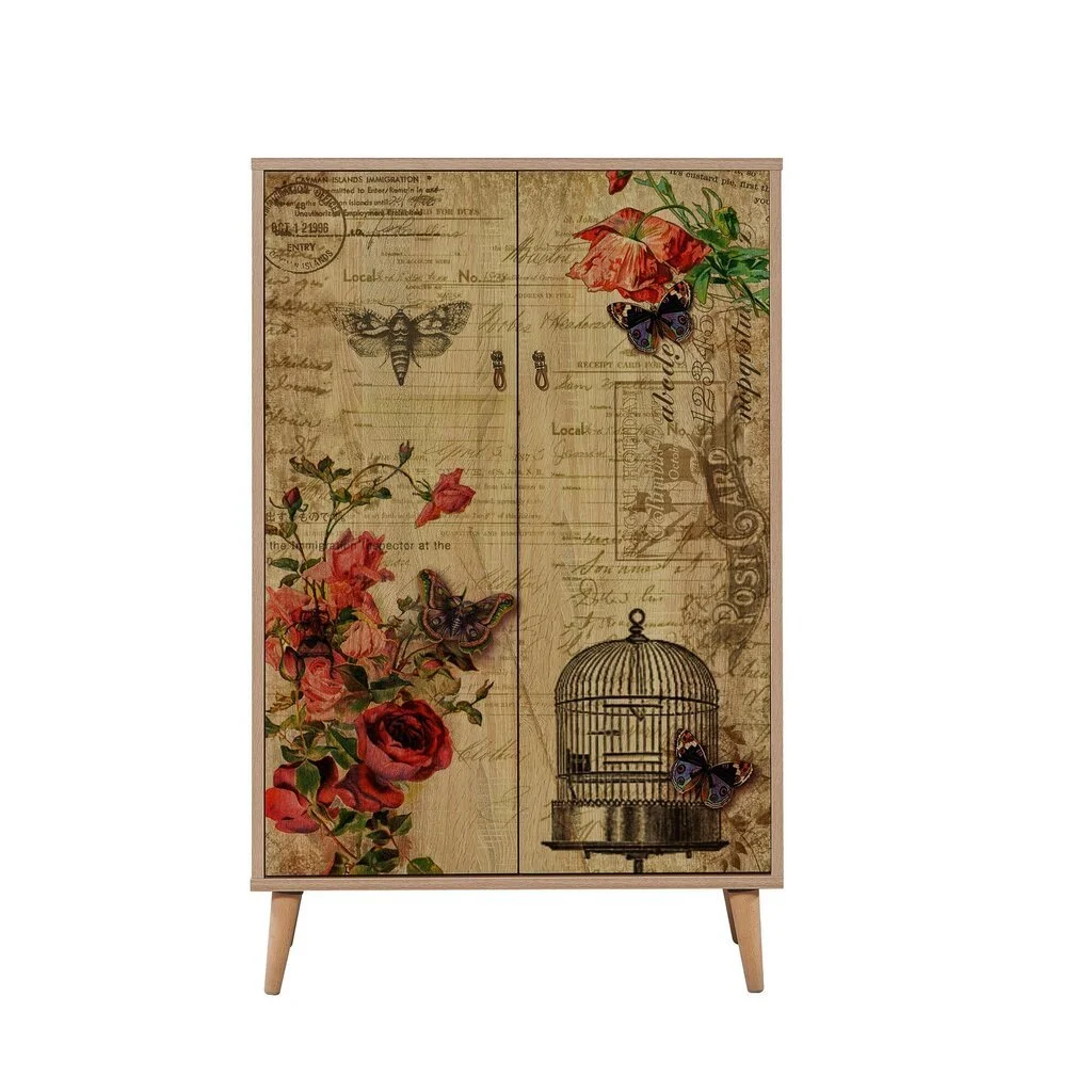 Kaappi Kalune Design 863 (II), Tammi/punainen 1 Kaappi Kalune Design 863 (II), Tammi/punainen