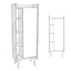 Kaappi Kalune Design Lagomood Ruby, Ruskea/valkoinen -Olohuoneen kalusteet myymälä kaappi kalune design lagomood ruby ruskeavalkoinen 00ae5 netistai reference