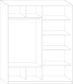 Meblocross Kaappi Rico 180A -Olohuoneen kalusteet myymälä kaappi rico 180a d1a00 hinta reference