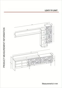 Kaappikokonaisuus Kalune Design Lenti, Ruskea/valkoinen -Olohuoneen kalusteet myymälä kaappikokonaisuus kalune design lenti ruskeavalkoinen 88a74 netistai reference