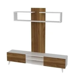 Kalune Design 745 (III), Valkoinen / Ruskea Tv-taso -Olohuoneen kalusteet myymälä kalune design 745 iii valkoinen ruskea tv 445d2 palaute reference