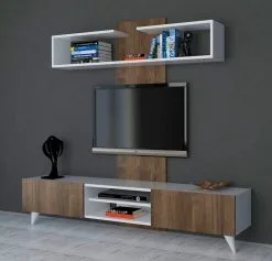 Kalune Design 745 (III), Valkoinen / Ruskea Tv-taso -Olohuoneen kalusteet myymälä kalune design 745 iii valkoinen ruskea tv 54a8c halvempi reference