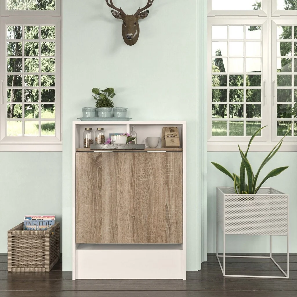 Kalune Design 793, Valkoinen/ruskea Säädettävä Kaappipöytä 1 Kalune Design 793, Valkoinen/ruskea Säädettävä Kaappipöytä