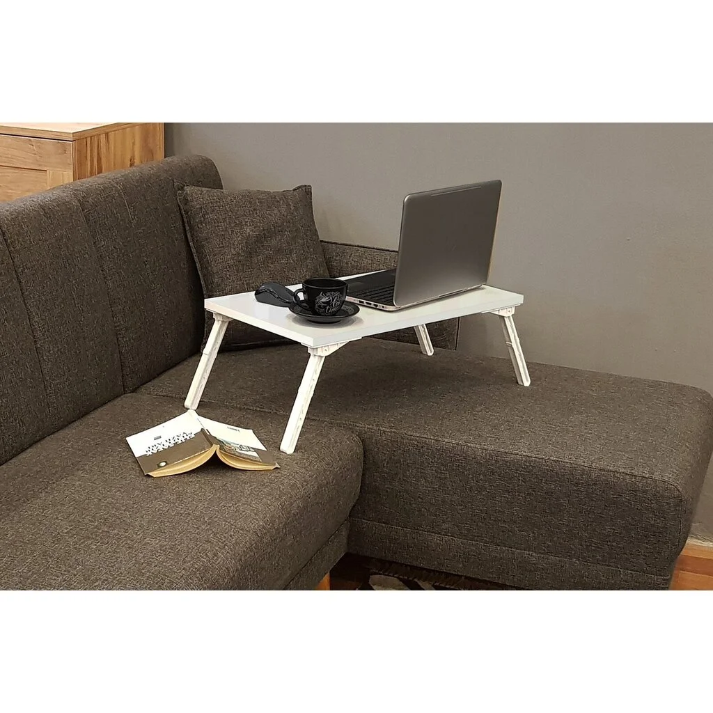 Kannettava Tietokonepöytä Kalune Design 869 (I), Valkoinen 4 Kannettava Tietokonepöytä Kalune Design 869 (I), Valkoinen - Image 4