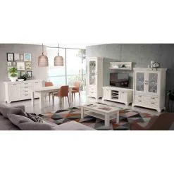 Kashmir Vitriini Valaistuksella, Mänty Valkoinen -Olohuoneen kalusteet myymälä kashmir vitriini valaistuksella manty valkoinen 05b71 palaute reference