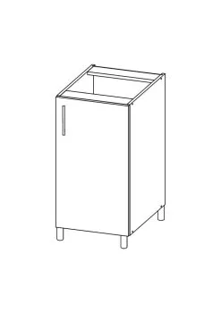 Keittiökaappi Lupus Bella 1D 50 Cm, Valkoinen  -Olohuoneen kalusteet myymälä keittiokaappi lupus bella 1d 50 cm valkoinen cf10a netistai reference