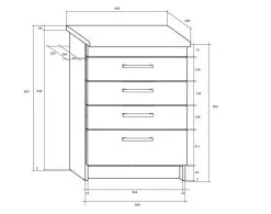 Meblocross Keittiökaappi Milo S60 / 4SZ, Tammi -Olohuoneen kalusteet myymälä keittiokaappi milo s60 4sz tammi 55a09 hinta reference