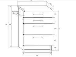Meblocross Keittiökaappi, Polo S60_4SZ, Tammi -Olohuoneen kalusteet myymälä keittiokaappi polo s604sz tammi 4be6e hinta reference