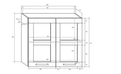 Meblocross Keittiökaappi Polo W80PN, Tammi -Olohuoneen kalusteet myymälä keittiokaappi polo w80pn tammi 31f20 hinta reference