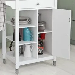 Keittiökaappi Pyörillä SoBuy FKW46-WN, Valkoinen -Olohuoneen kalusteet myymälä keittiokaappi pyorilla sobuy fkw46 wn valkoinen 619c2 halvempi reference
