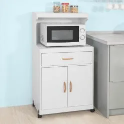 Keittiökaappi Pyörillä SoBuy FSB12-W, Valkoinen -Olohuoneen kalusteet myymälä keittiokaappi pyorilla sobuy fsb12 w valkoinen 2acfa netistai reference