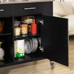 Keittiökaappi SoBuy FKW108-SCH, Musta 8 Keittiökaappi SoBuy FKW108-SCH, Musta -Olohuoneen kalusteet myymälä keittiokaappi sobuy fkw108 sch musta 79501 netistai reference