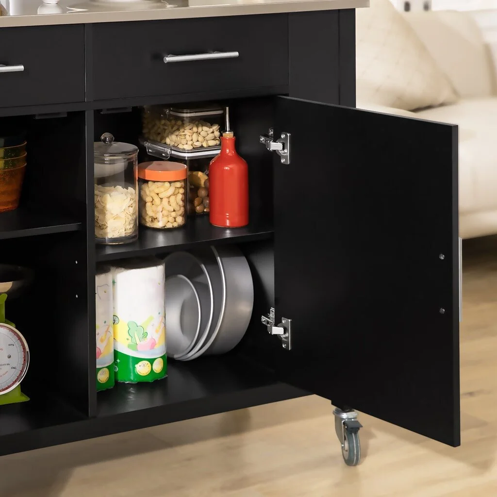 Keittiökaappi SoBuy FKW108-SCH, Musta 3 Keittiökaappi SoBuy FKW108-SCH, Musta - Image 3