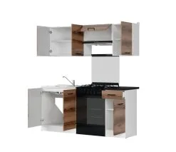 Black Red White Keittiökalusteet BRW Junona Line 180, Valkoinen/harmaa. -Olohuoneen kalusteet myymälä keittiokalusteet brw junona line 180 valkoinenharmaa dae63 halvempi reference