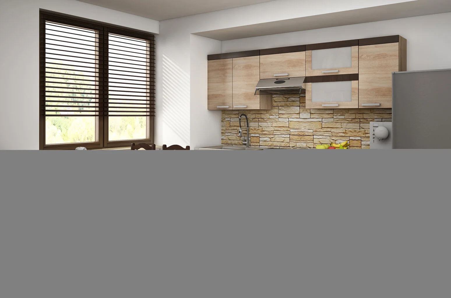 Meblocross Keittiön Kaappi Milo W60PZ, Tammi 3 Meblocross Keittiön Kaappi Milo W60PZ, Tammi - Image 3