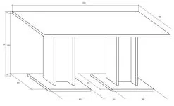Meblocross Keittiön Pöytä Bond, Tumma Tammi -Olohuoneen kalusteet myymälä keittion poyta bond tumma tammi 68a85 netistai reference