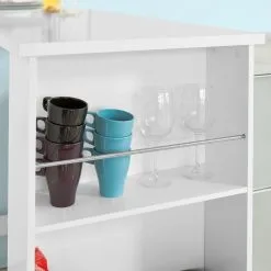 Keittiön Pöytä SoBuy FWT17-W, Valkoinen -Olohuoneen kalusteet myymälä keittion poyta sobuy fwt17 w valkoinen 53443 halvempi reference