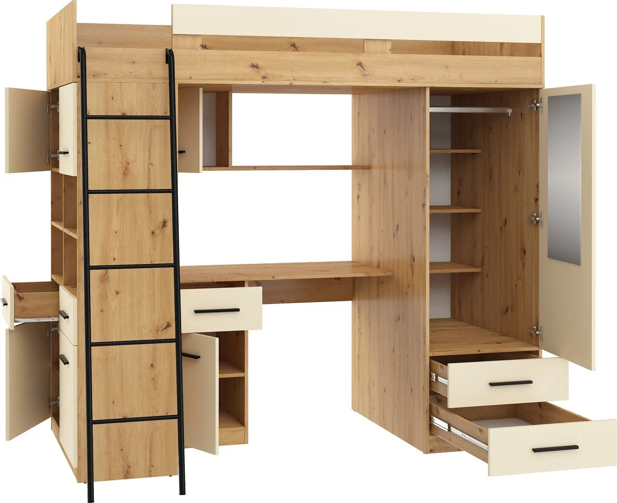 Kerrossänky Meblocross Level L, 90x200 Cm, Ruskea/beige 2 Kerrossänky Meblocross Level L, 90x200 Cm, Ruskea/beige - Image 2