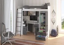 Kerrossänky Meblocross Smyk P, 80x200 Cm, Harmaa/valkoinen -Olohuoneen kalusteet myymälä kerrossanky meblocross smyk p 80x200 cm harmaavalkoinen 4c063 palaute reference