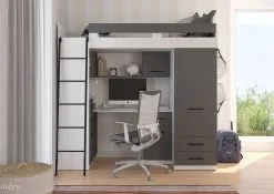 Kerrossänky Meblocross Smyk P, 80x200 Cm, Harmaa/valkoinen -Olohuoneen kalusteet myymälä kerrossanky meblocross smyk p 80x200 cm harmaavalkoinen cd2e8 halvempi reference