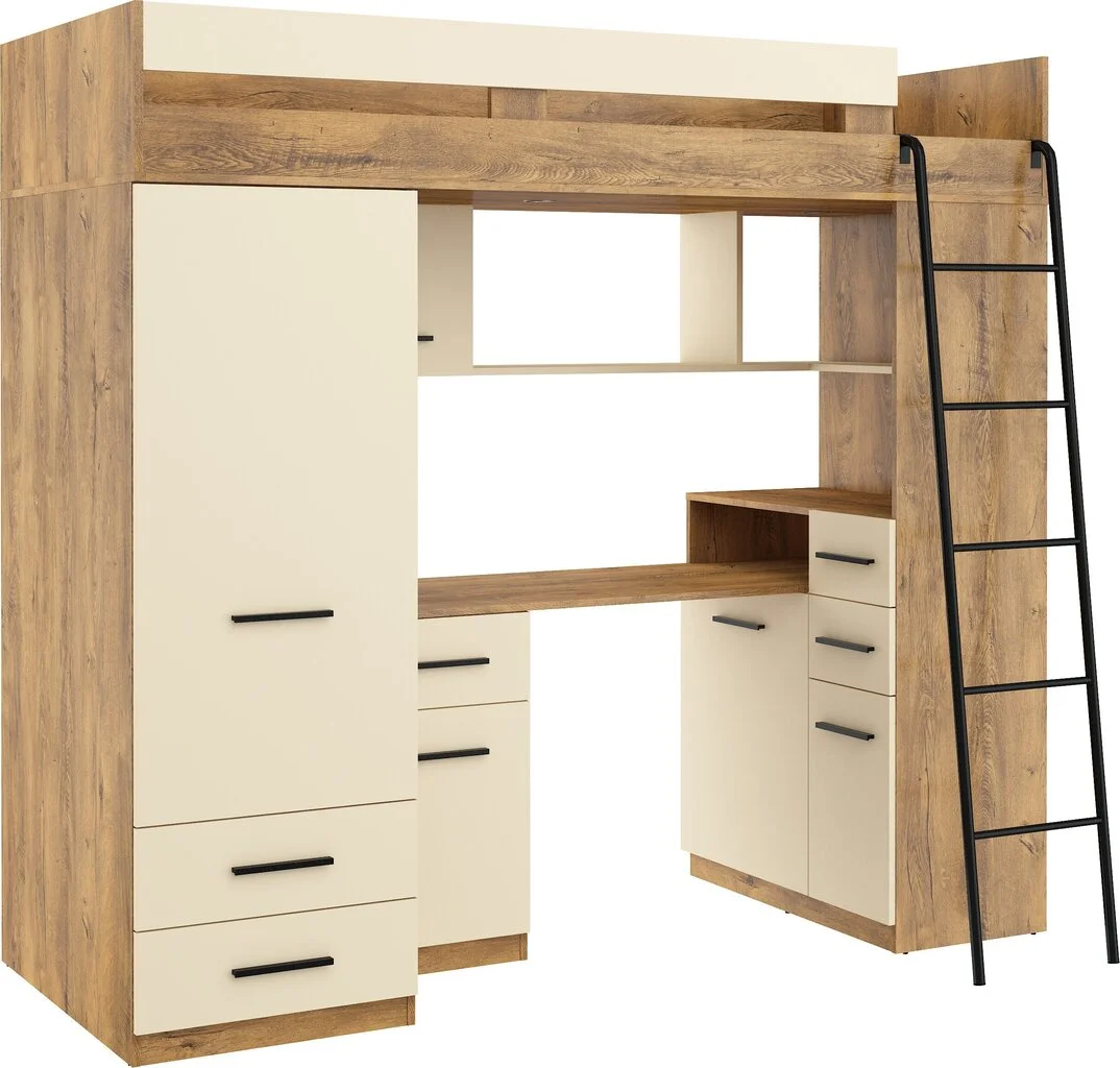 Kerrossänky Meblocross Smyk P, 80x200 Cm, Tummanruskea/beige 1 Kerrossänky Meblocross Smyk P, 80x200 Cm, Tummanruskea/beige