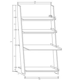 Meblocross Kirjoituspöytä-hylly Rack, Valkoinen 4 Meblocross Kirjoituspöytä-hylly Rack, Valkoinen -Olohuoneen kalusteet myymälä kirjoituspoyta hylly rack valkoinen 64183 hinta reference