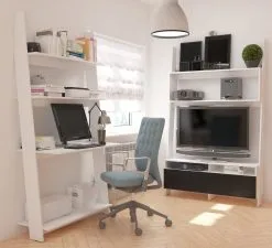 Meblocross Kirjoituspöytä-hylly Rack, Valkoinen 5 Meblocross Kirjoituspöytä-hylly Rack, Valkoinen -Olohuoneen kalusteet myymälä kirjoituspoyta hylly rack valkoinen e42b7 netistai reference