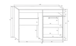 Meblocross Kirjoituspöytä Maximus 1D, Ruskea. -Olohuoneen kalusteet myymälä kirjoituspoyta maximus 1d ruskea a25b6 netistai reference