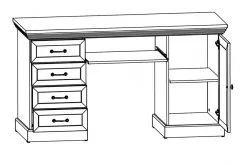 Gala Meble Kirjoituspöytä Royal -Olohuoneen kalusteet myymälä kirjoituspoyta royal 72651 palaute reference
