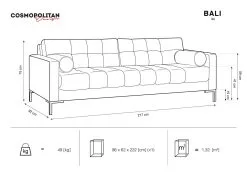 Kolmen Hengen Sohva Cosmopolitan Design Siena, Keltainen. -Olohuoneen kalusteet myymälä kolmen hengen sohva cosmopolitan design siena keltainen 50b68 osta reference