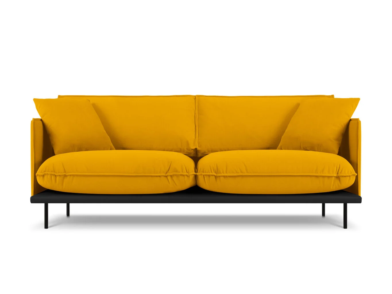 Interieurs86 Kolmen Hengen Sohva Interieurs 86 Auguste, Keltainen 2 Interieurs86 Kolmen Hengen Sohva Interieurs 86 Auguste, Keltainen - Image 2