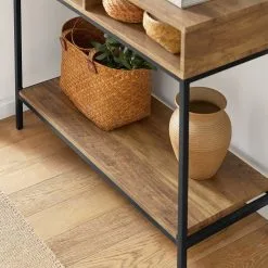 Konsoli SoBuy FSB41-F, Ruskea/musta -Olohuoneen kalusteet myymälä konsoli sobuy fsb41 f ruskeamusta c0314 halvempi reference