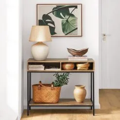 Konsoli SoBuy FSB41-F, Ruskea/musta -Olohuoneen kalusteet myymälä konsoli sobuy fsb41 f ruskeamusta e846a netistai reference