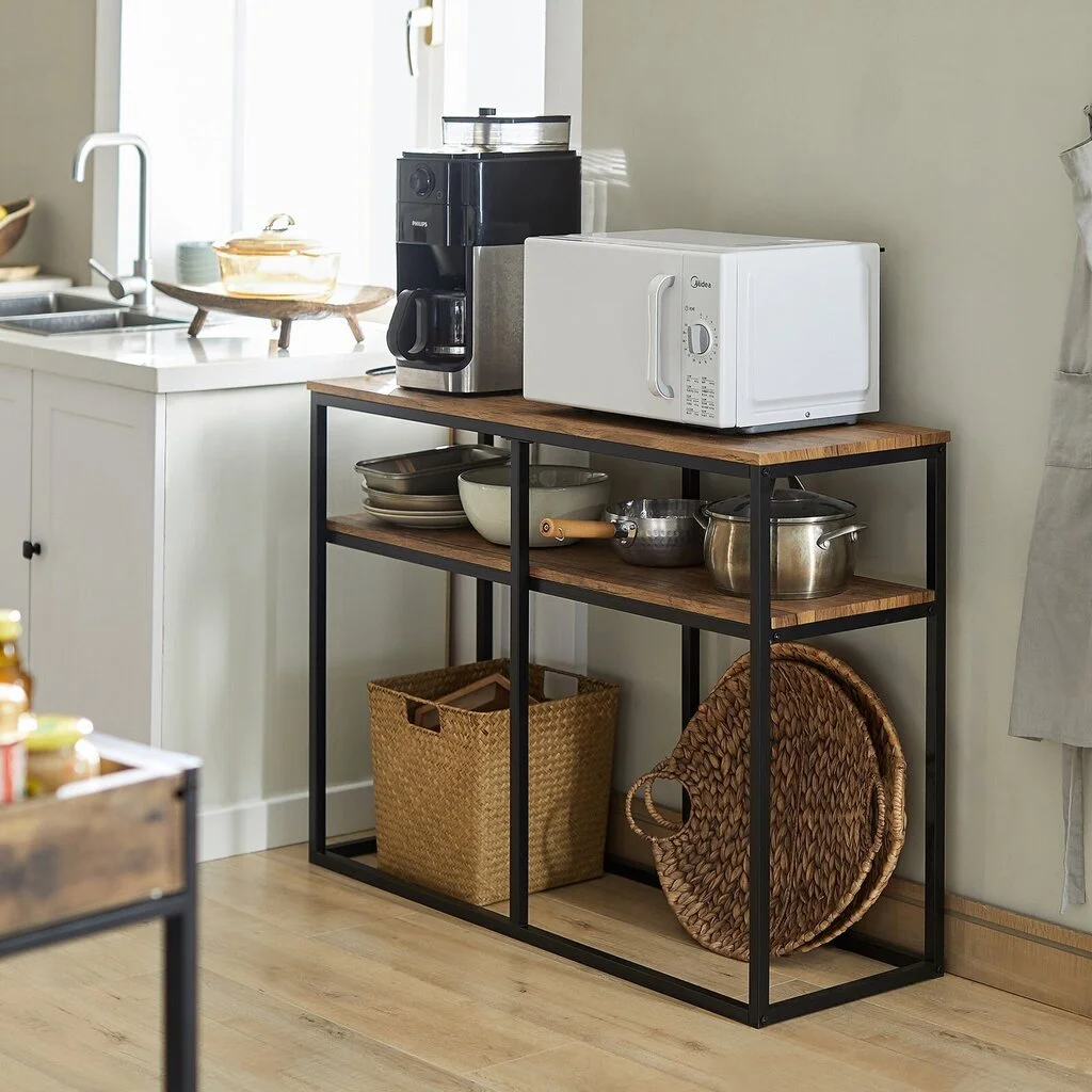 Konsoli SoBuy FSB42-Q, Ruskea/musta 5 Konsoli SoBuy FSB42-Q, Ruskea/musta - Image 5