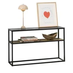 Konsoli SoBuy FSB43-SCH, Ruskea/musta -Olohuoneen kalusteet myymälä konsoli sobuy fsb43 sch ruskeamusta 09036 osta reference