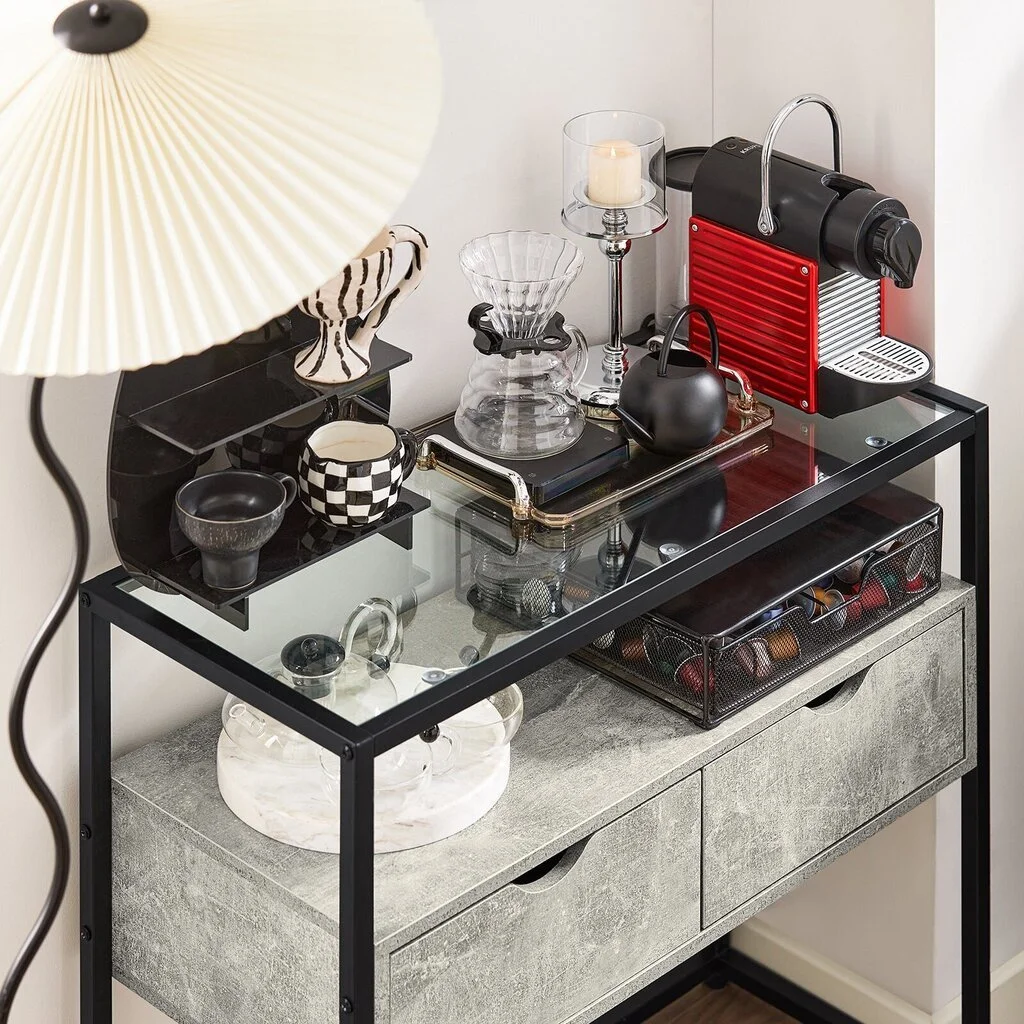 Konsoli SoBuy FSB54-HG, Musta/harmaa 2 Konsoli SoBuy FSB54-HG, Musta/harmaa - Image 2