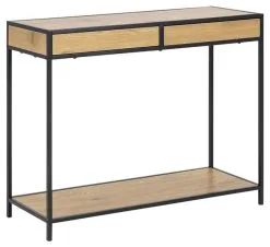 Konsolipöytä Seaford, Musta/tammi