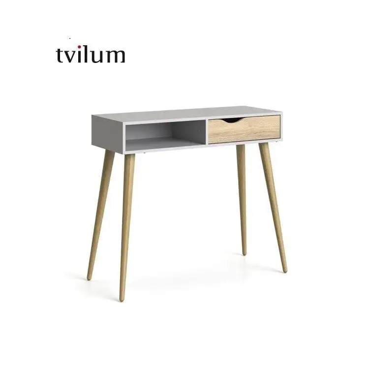 Tvilum Konsolipöytä Oslo, Valkoinen / Tammi 1 Tvilum Konsolipöytä Oslo, Valkoinen / Tammi