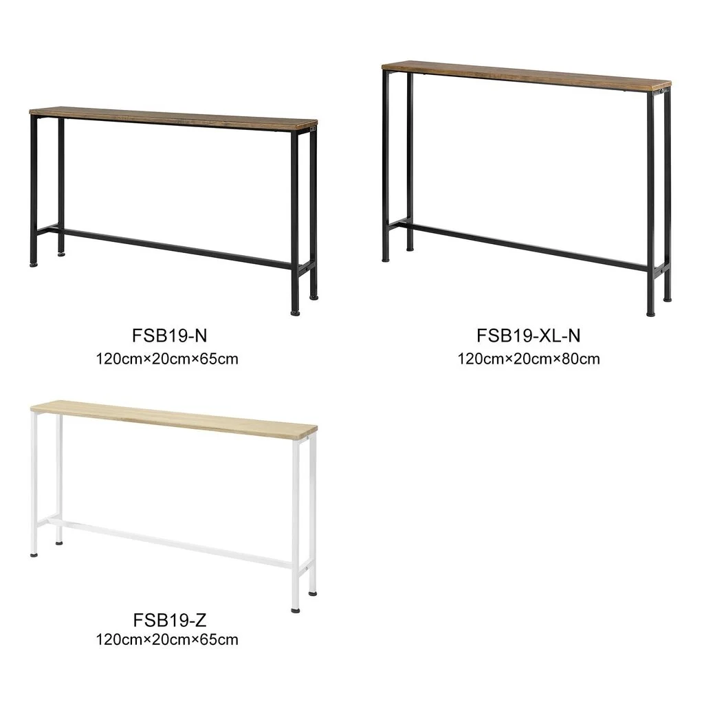 SoBuy Konsolipöytä Ruskea/musta 120 X 80 X 20 Cm 3 SoBuy Konsolipöytä Ruskea/musta 120 X 80 X 20 Cm - Image 3