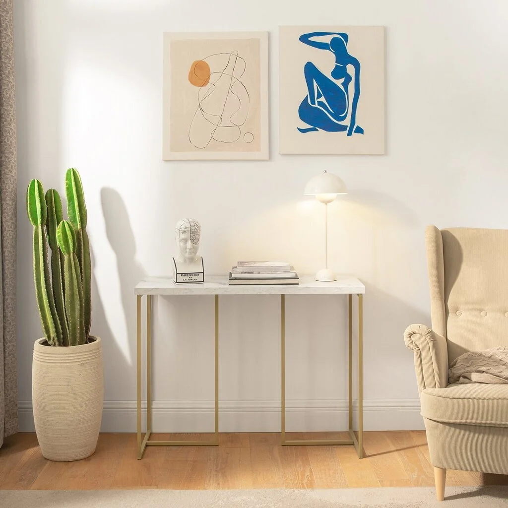 Konsolipöytä SoBuy FSB58-G, Valkoinen 4 Konsolipöytä SoBuy FSB58-G, Valkoinen - Image 4