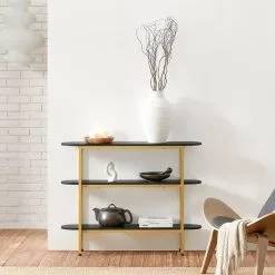 Konsolipöytä SoBuy FSB66-SCH, Musta/kulta 8 Konsolipöytä SoBuy FSB66-SCH, Musta/kulta -Olohuoneen kalusteet myymälä konsolipoyta sobuy fsb66 sch mustakulta b058d palaute reference