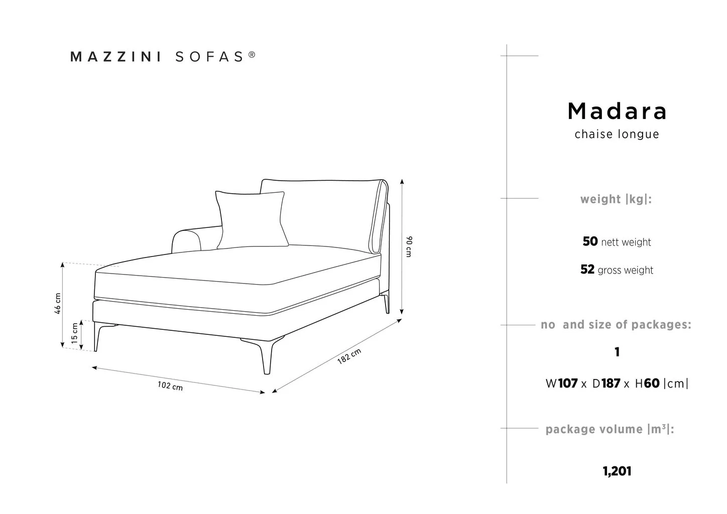 Mazzini Sofas Kuchette Mazzini Sohvat Madara, Vaaleanharmaa 6 Mazzini Sofas Kuchette Mazzini Sohvat Madara, Vaaleanharmaa - Image 6