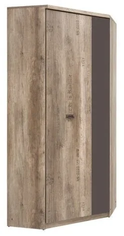 Black Red White Kulmakaappi Malcolm 2D, Ruskea