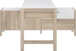 Forte Kulmatyöpöytä Hoyvik, Sonoma Tammi/valkoinen 8 Forte Kulmatyöpöytä Hoyvik, Sonoma Tammi/valkoinen -Olohuoneen kalusteet myymälä kulmatyopoyta hoyvik sonoma tammivalkoinen fa3a5 netistai reference