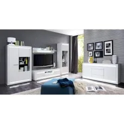 Forte L-Light-senkki, Valkoinen-korkeakiiltoinen Valkoinen -Olohuoneen kalusteet myymälä l light senkki valkoinen korkeakiiltoinen valkoinen 0bf72 hinta reference